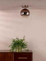 Dar Lycia Flush Satin Bronze and Brown Ombre Glass