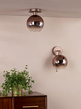 Dar Lycia Flush Satin Bronze and Brown Ombre Glass