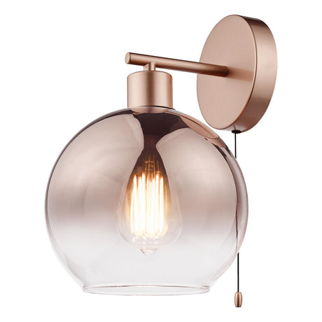 Dar Lycia Wall Light Satin Bronze and Bronze Ombre Glass