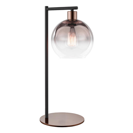 Dar Lycia Table Lamp Satin Bronze and Bronze Ombre Glass