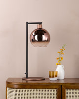 Dar Lycia Table Lamp Satin Bronze and Bronze Ombre Glass