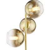 Dar Lycia 3 Light Floor Lamp Satin Gold and Gold Ombre Glass –  from Amos Lighting + Home