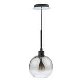 Dar Lycia Single Pendant Matt Black Ombre Smoked Glass –  from Amos Lighting + Home