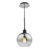 Dar Lycia Single Pendant Matt Black Ombre Smoked Glass –  from Amos Lighting + Home