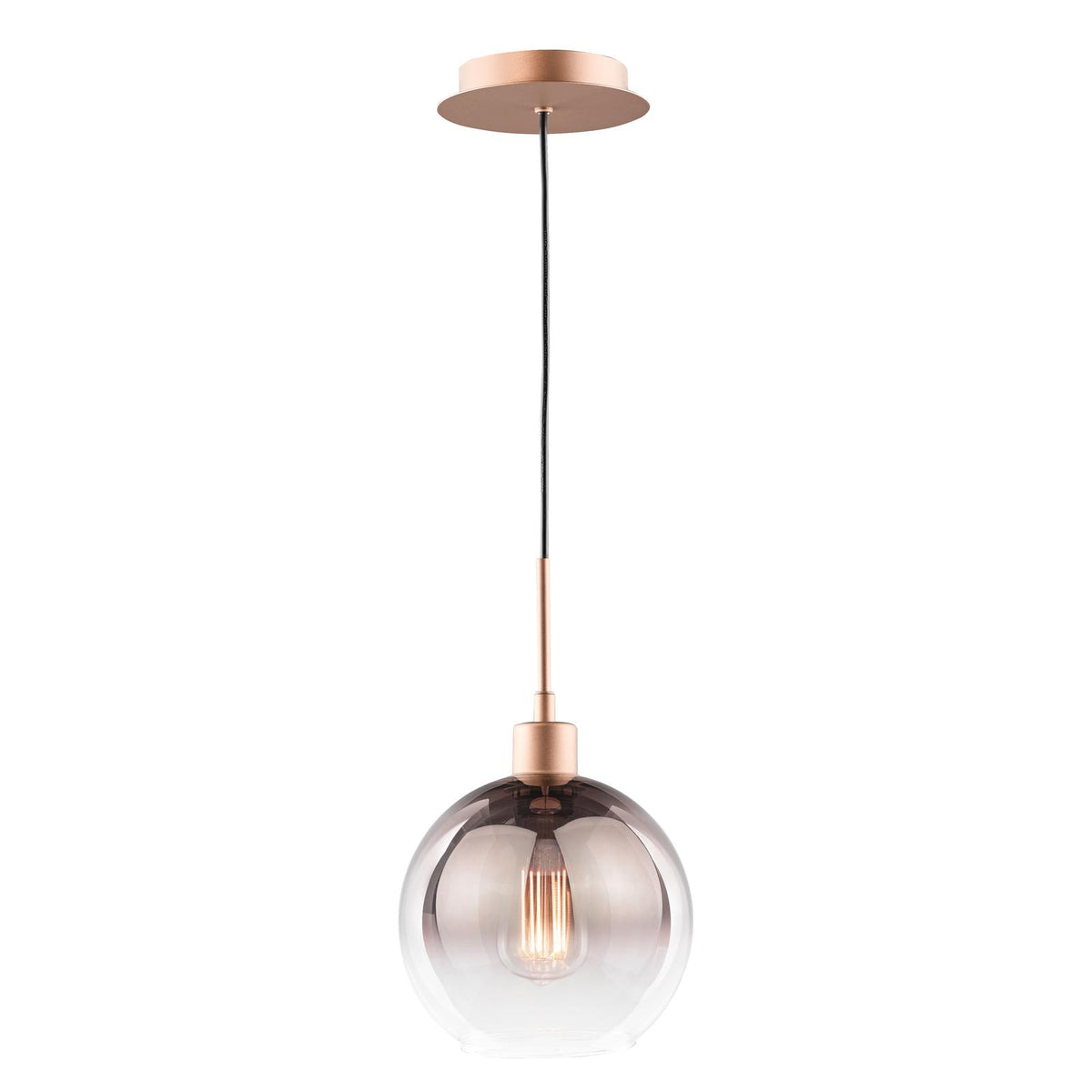 Dar Lycia Pendant Satin Bronze and Bronze Ombre Glass