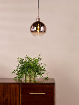 Dar Lycia Pendant Satin Bronze and Bronze Ombre Glass