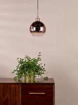Dar Lycia Pendant Satin Bronze and Bronze Ombre Glass