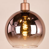 Dar Lycia Pendant Satin Bronze and Bronze Ombre Glass