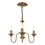 Dar Lydian 3 Light Pendant Antique Bronze Fitting Only