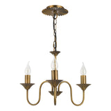 Dar Lydian 3 Light Pendant Antique Bronze Fitting Only