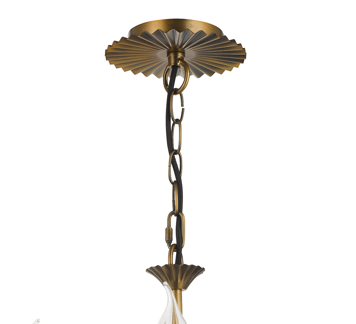 Dar Lydian 3 Light Pendant Antique Bronze Fitting Only