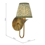 Dar Lydian Wall Light Antique Bronze With Esther Green Shade