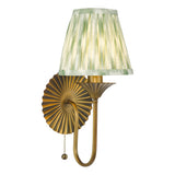 Dar Lydian Wall Light Antique Bronze With Ikat Green Shade