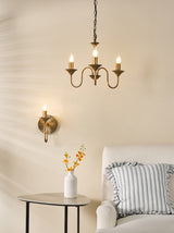 Dar Lydian Wall Light Antique Bronze Bracket Only