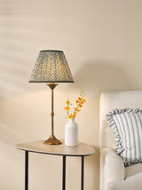 Dar Lydian Table Lamp Antique Bronze With Ester Green Shade