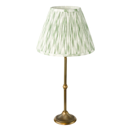 Dar Lydian Table Lamp Antique Bronze With Ikat Green Shade
