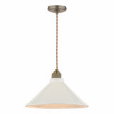 Joules Lynton Pendant Satin Bronze and Cream Ceramic