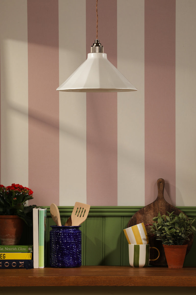 Joules Lynton Pendant Satin Bronze and Cream Ceramic