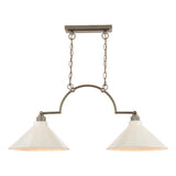 Joules Lynton 2 Light Pendant Satin Bronze and Cream Ceramic