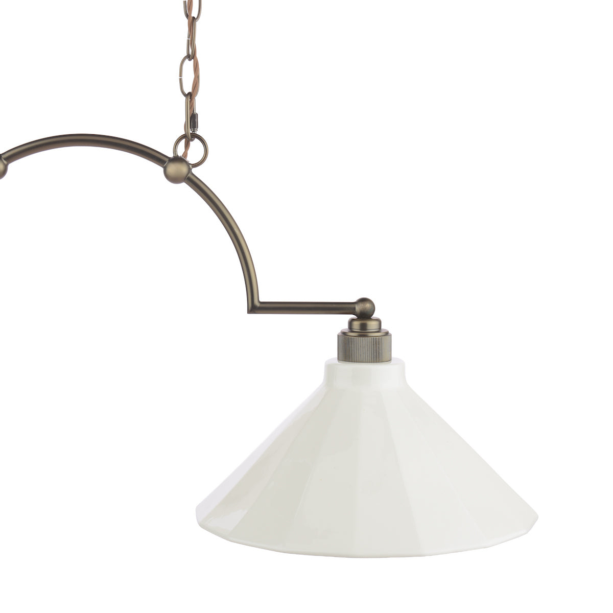 Joules Lynton 2 Light Pendant Satin Bronze and Cream Ceramic
