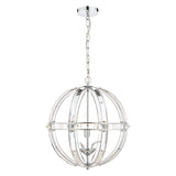 Laura Ashley Aidan Glass & Polished Chrome 3 Light Globe Chandelier –  from Amos Lighting + Home