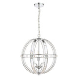 Laura Ashley Aidan Glass & Polished Chrome 5 Light Globe Chandelier –  from Amos Lighting + Home