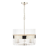 Laura Ashley Alexa 3 Light Pendant Polished Nickel & Glass Rods –  from Amos Lighting + Home