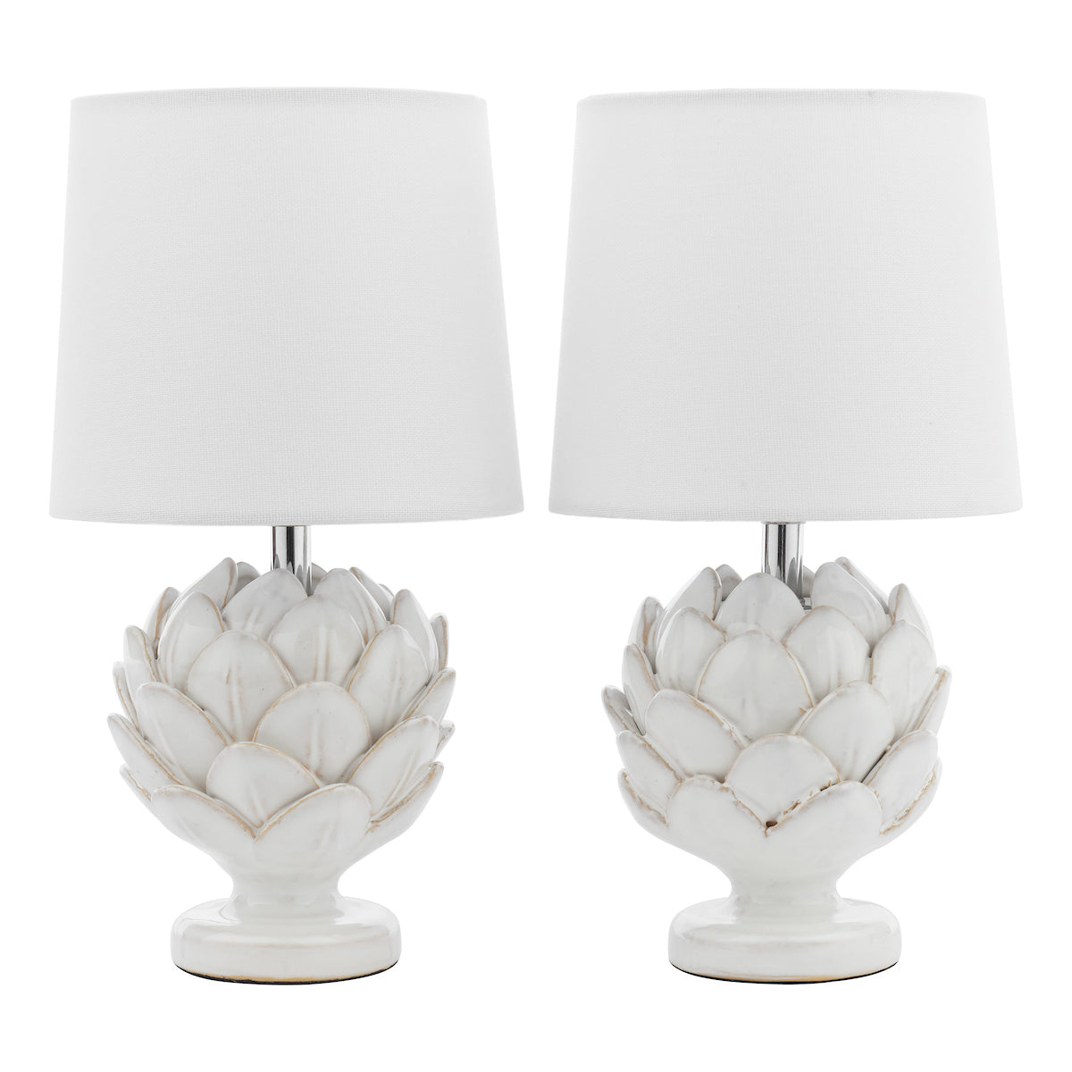 Laura Ashley Artichoke Twin Pack Table Lamp White –  from Amos Lighting + Home