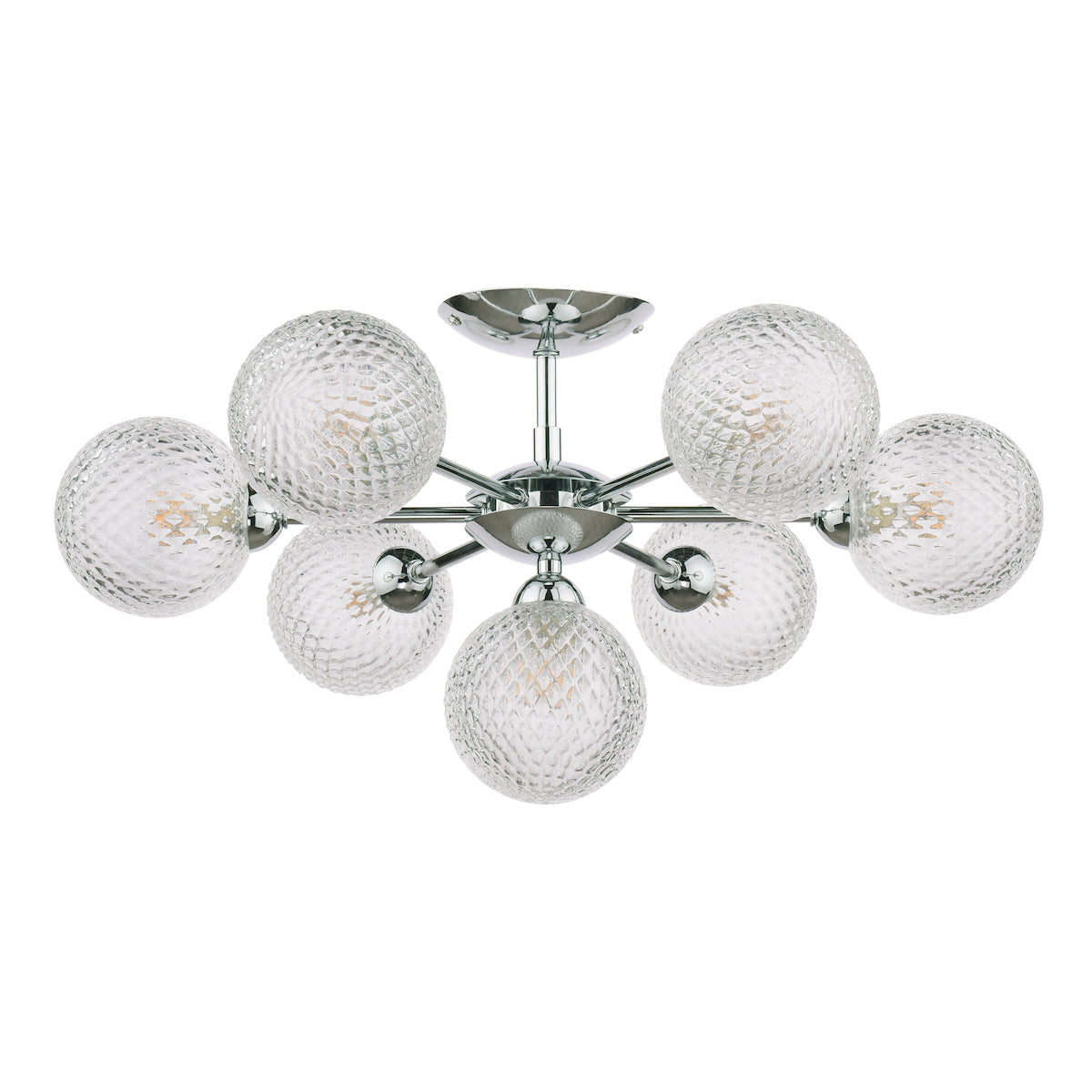 Laura Ashley Atherton Semi Flush Ceiling Light Polished Chrome Glass –  from Amos Lighting + Home