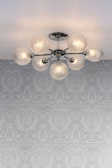 Laura Ashley Atherton Semi Flush Ceiling Light Polished Chrome Glass –  from Amos Lighting + Home