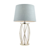 Laura Ashley Beckworth Large Table Lamp Polished Nickel Lattice –  from Amos Lighting + Home