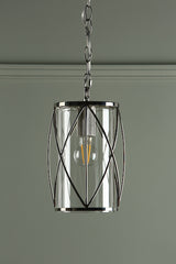 Laura Ashley Beckworth Single Pendant Polished Nickel –  from Amos Lighting + Home