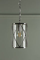 Laura Ashley Beckworth Single Pendant Polished Nickel –  from Amos Lighting + Home