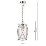 Laura Ashley Beckworth Single Pendant Polished Nickel –  from Amos Lighting + Home