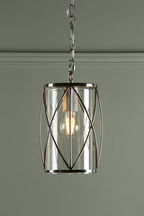 Laura Ashley Beckworth Single Pendant Polished Nickel –  from Amos Lighting + Home