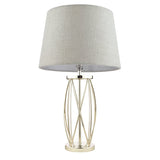 Laura Ashley Beckworth Small Table Lamp Polished Nickel Lattice –  from Amos Lighting + Home