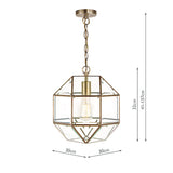 Laura Ashley Blackwell Pendant Antique Brass Glass –  from Amos Lighting + Home