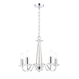 Laura Ashley Blake 5 Light Chandelier Polished Chrome –  from Amos Lighting + Home