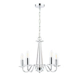 Laura Ashley Blake 5 Light Chandelier Polished Chrome –  from Amos Lighting + Home