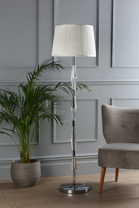 Laura Ashley Blake Floor Lamp Polished Chrome Crystal Base –  from Amos Lighting + Home