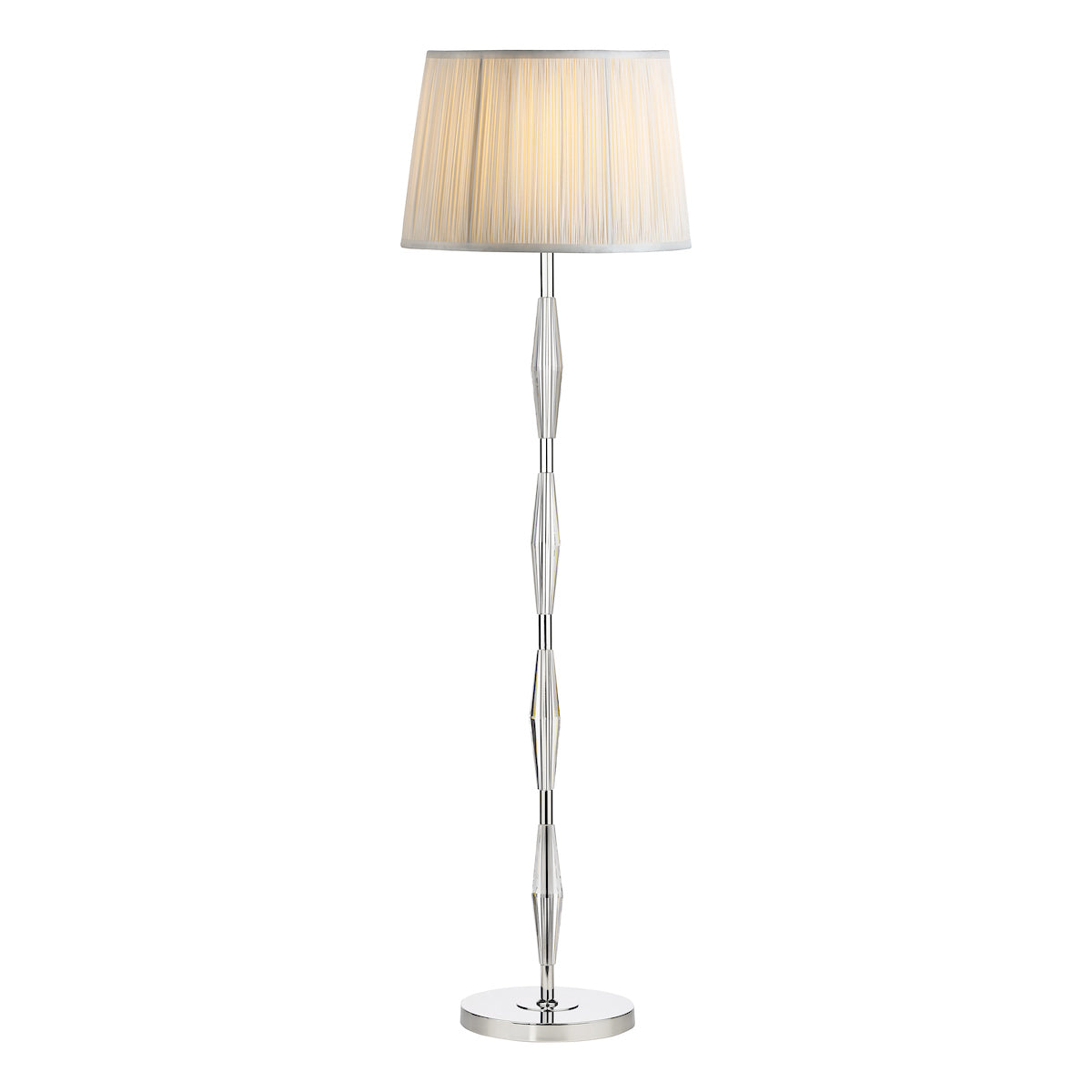 Laura Ashley Blake Floor Lamp Polished Chrome Crystal Base –  from Amos Lighting + Home