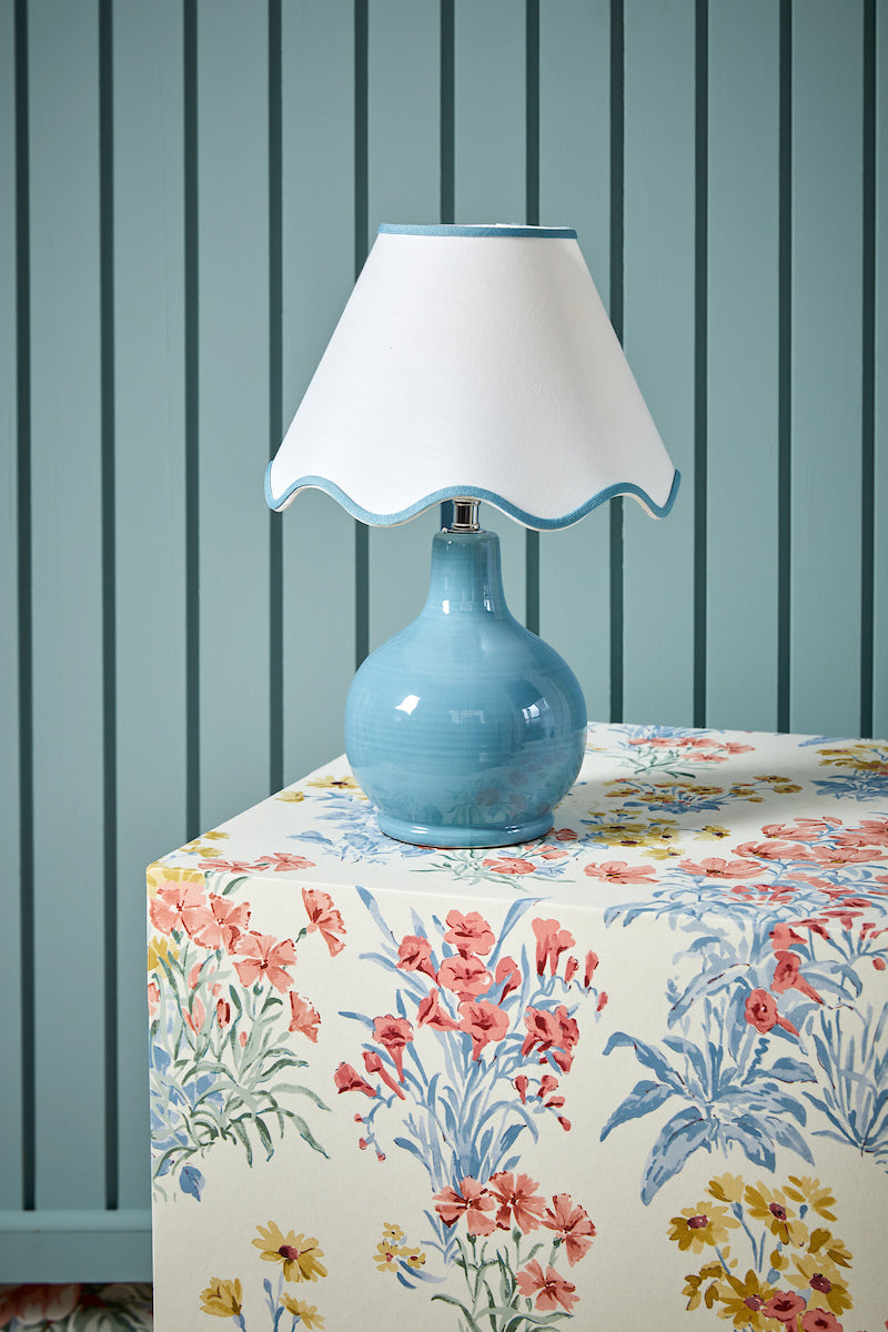 Laura Ashley Bramhope Table Lamp Blue Ceramic –  from Amos Lighting + Home