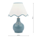 Laura Ashley Bramhope Table Lamp Blue Ceramic –  from Amos Lighting + Home