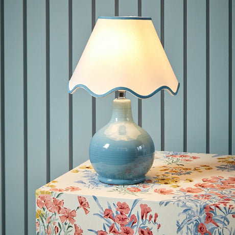 Laura Ashley Bramhope Table Lamp Blue Ceramic –  from Amos Lighting + Home