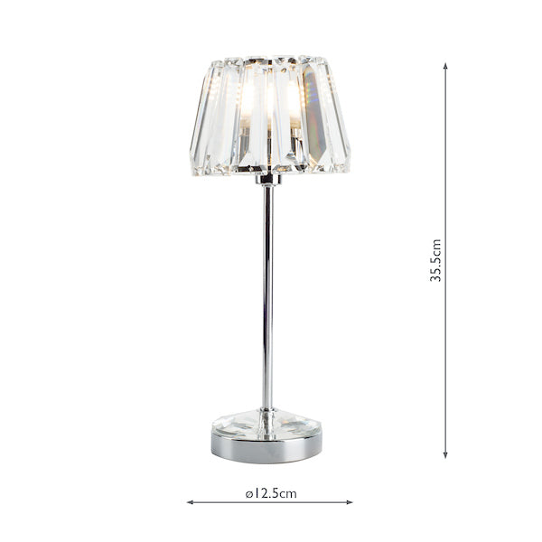 Laura Ashley Capri Small Table Lamp Polished Chrome –  from Amos Lighting + Home