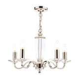 Laura Ashley Carson 5 Light Chandelier Cut Glass & Polished Nickel –  from Amos Lighting + Home