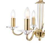 Laura Ashley Carson 5 Light Chandelier Cut Glass & Antique Brass –  from Amos Lighting + Home