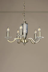 Laura Ashley Carson 5 Light Chandelier Cut Glass & Antique Brass –  from Amos Lighting + Home