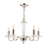 Laura Ashley Carson 5 Light Chandelier Cut Glass & Polished Nickel –  from Amos Lighting + Home