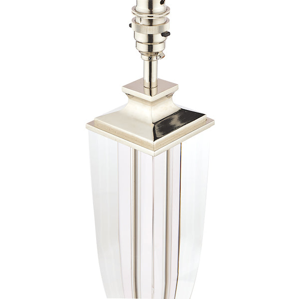 Laura Ashley Carson Large Table Lamp Polished Nickel &amp; Crystal –  from Amos Lighting + Home